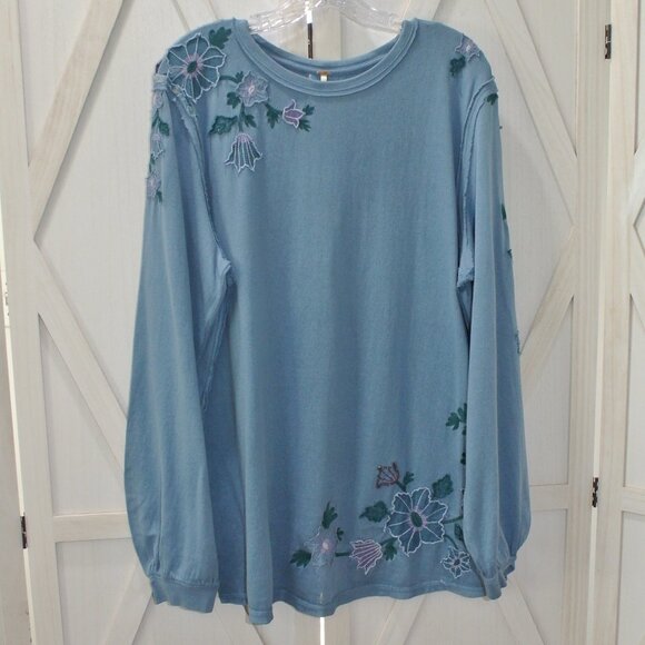 Free People Violet Vines Long Sleeve Tee - Picture 5 of 10